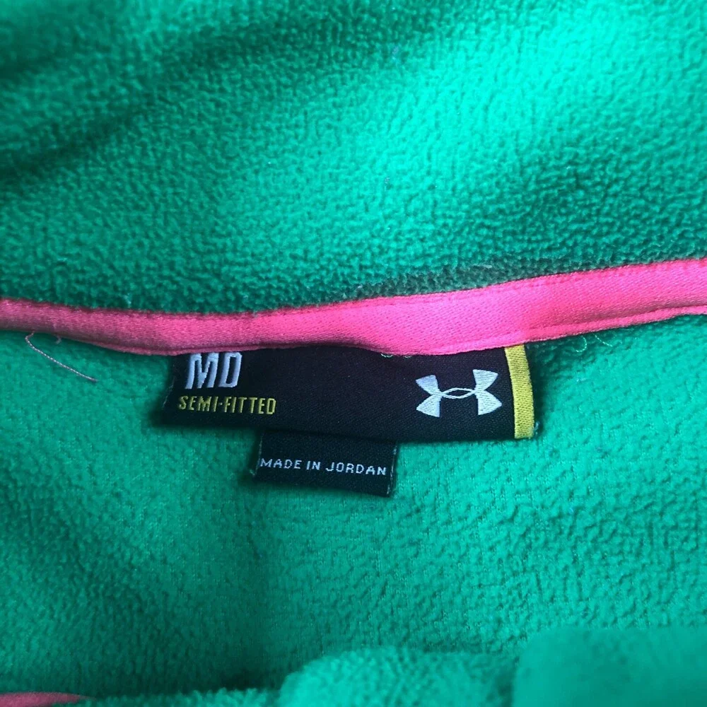 Under Armour Jacket Womens Medium Green Long Sleeve Pullover Top‎